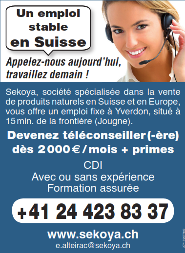 SEKOYA DIFFUSION SA recrute Téléconseiller (ère)