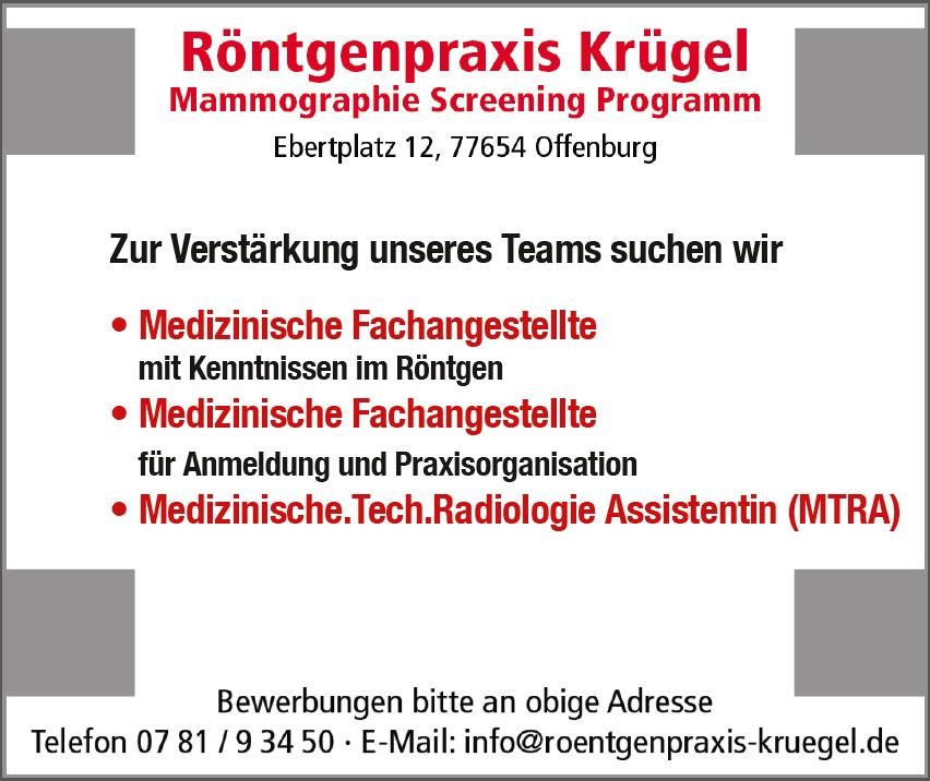 ROENTGENPRAXIS recrute Medizinische.Tech.Radiologie Assistentin (MTRA)