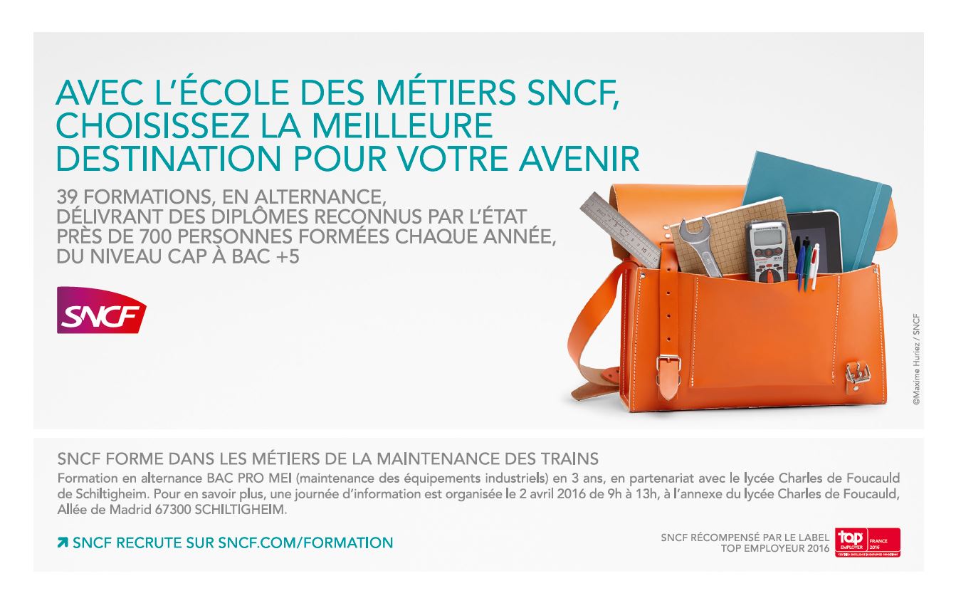 SNCF recrute LA SNCF RECRUTE SES APPRENTIS