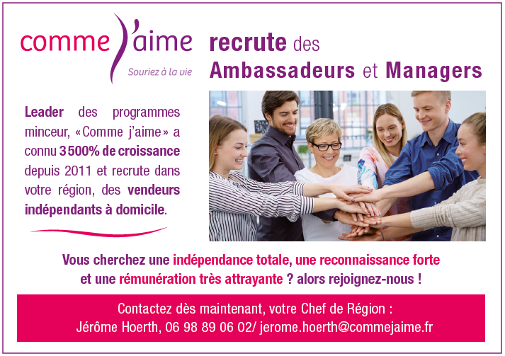 COMME J'AIME recrute MANAGERS H/F